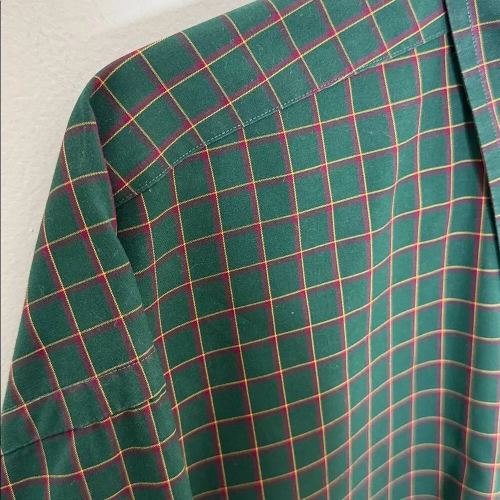 Polo by Ralph Lauren Men's Dark Green Checkered Shirt Size 3XL Big